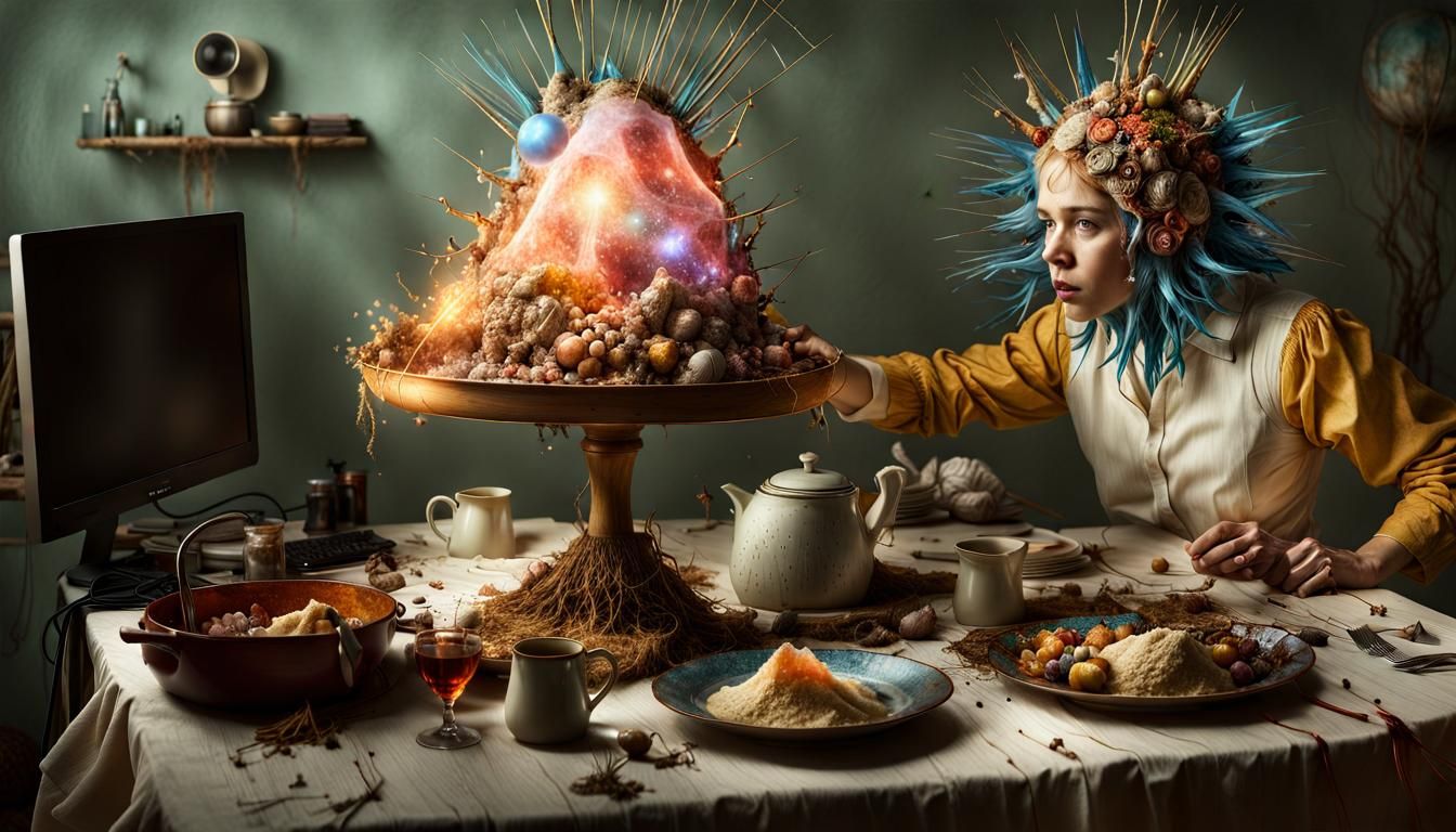 Magical Biological Prism with Ethereal Particle System