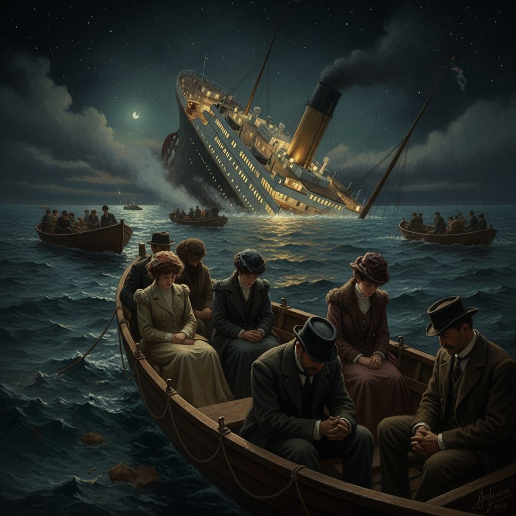 Titanic Sinks in Dramatic Matte Painting