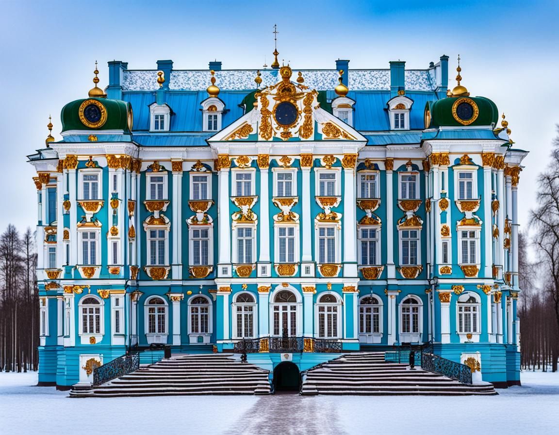 Catherine Palace, Russia: Folk Art Style