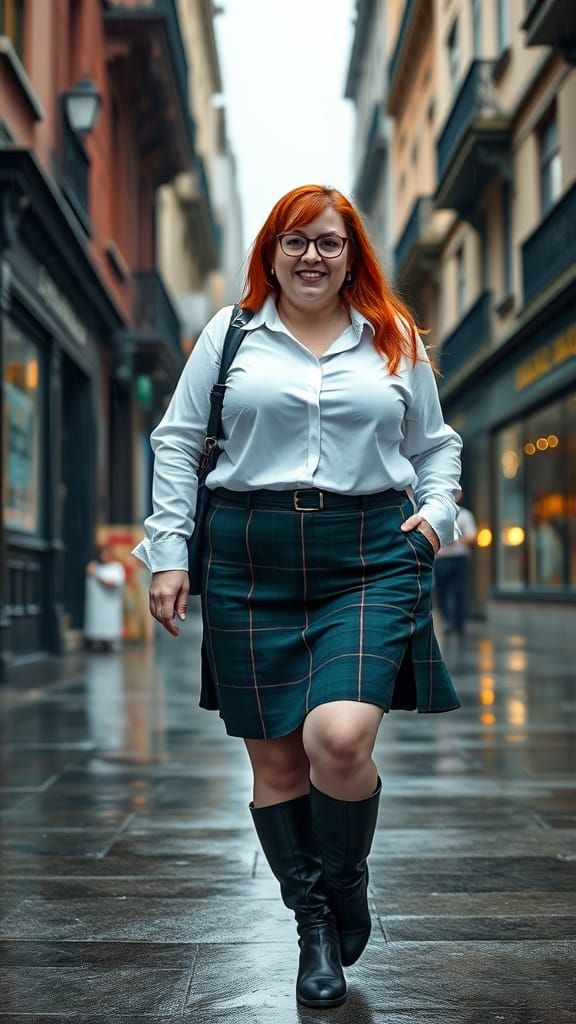 Glasgow Beauty Walks Tall in the Rain