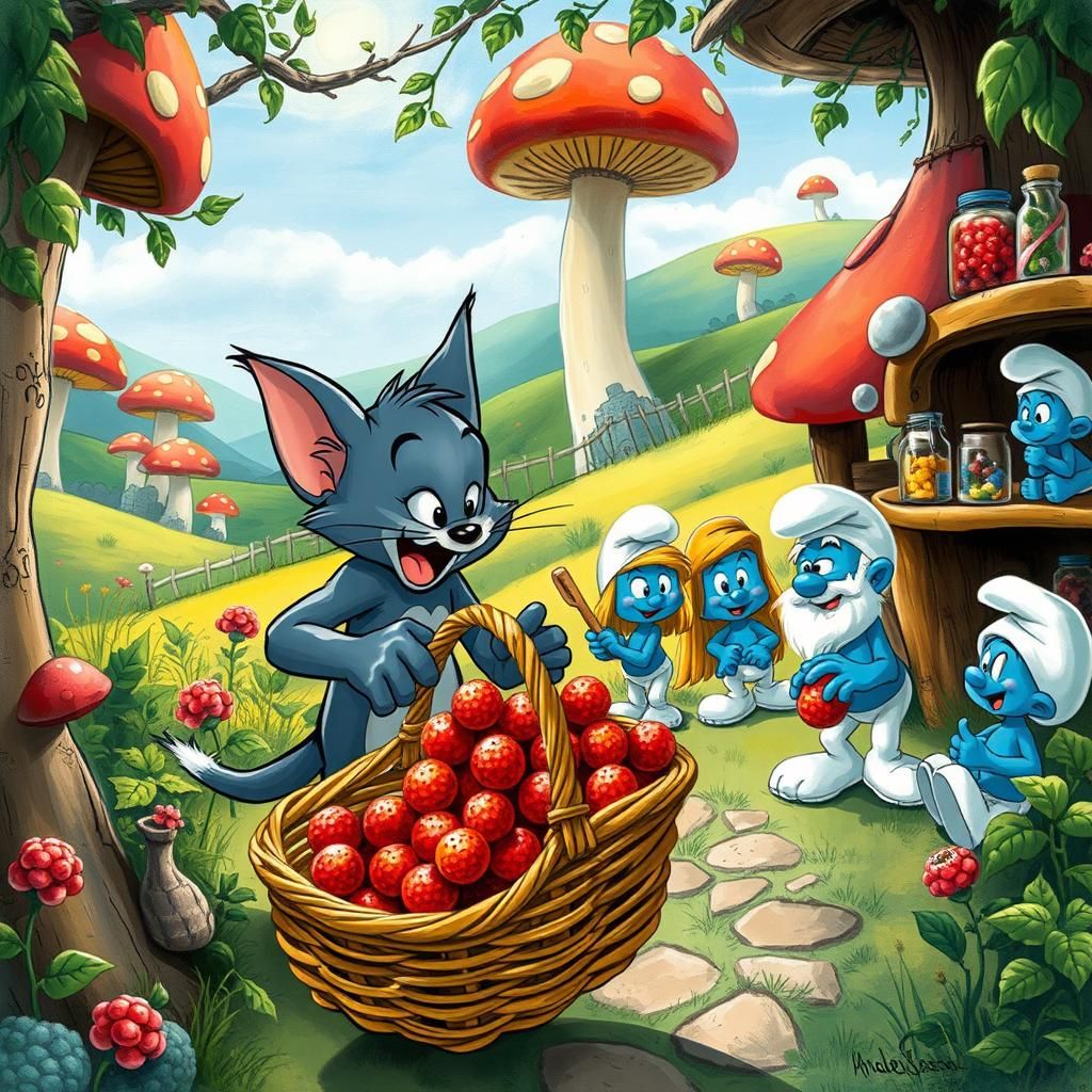 The Smurfs x Tom and Jerry