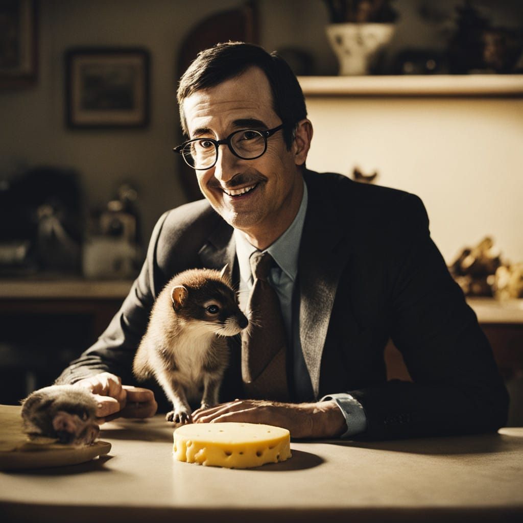 John Oliver and His Weasel Star in a Cinematic Masterpiece