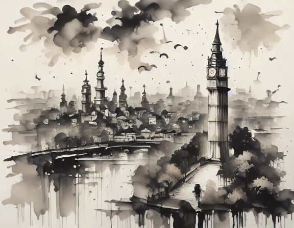 Full Moon Over Berlin with Modern Architecture