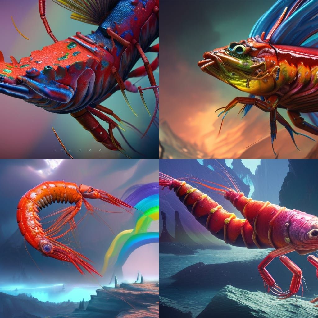 Rainbow Prawn Fantasy Concept Art