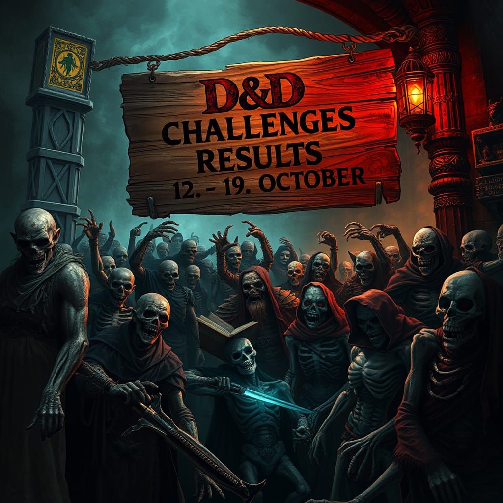 Terrifying Undead Horde Gathers Under Creaking Sign