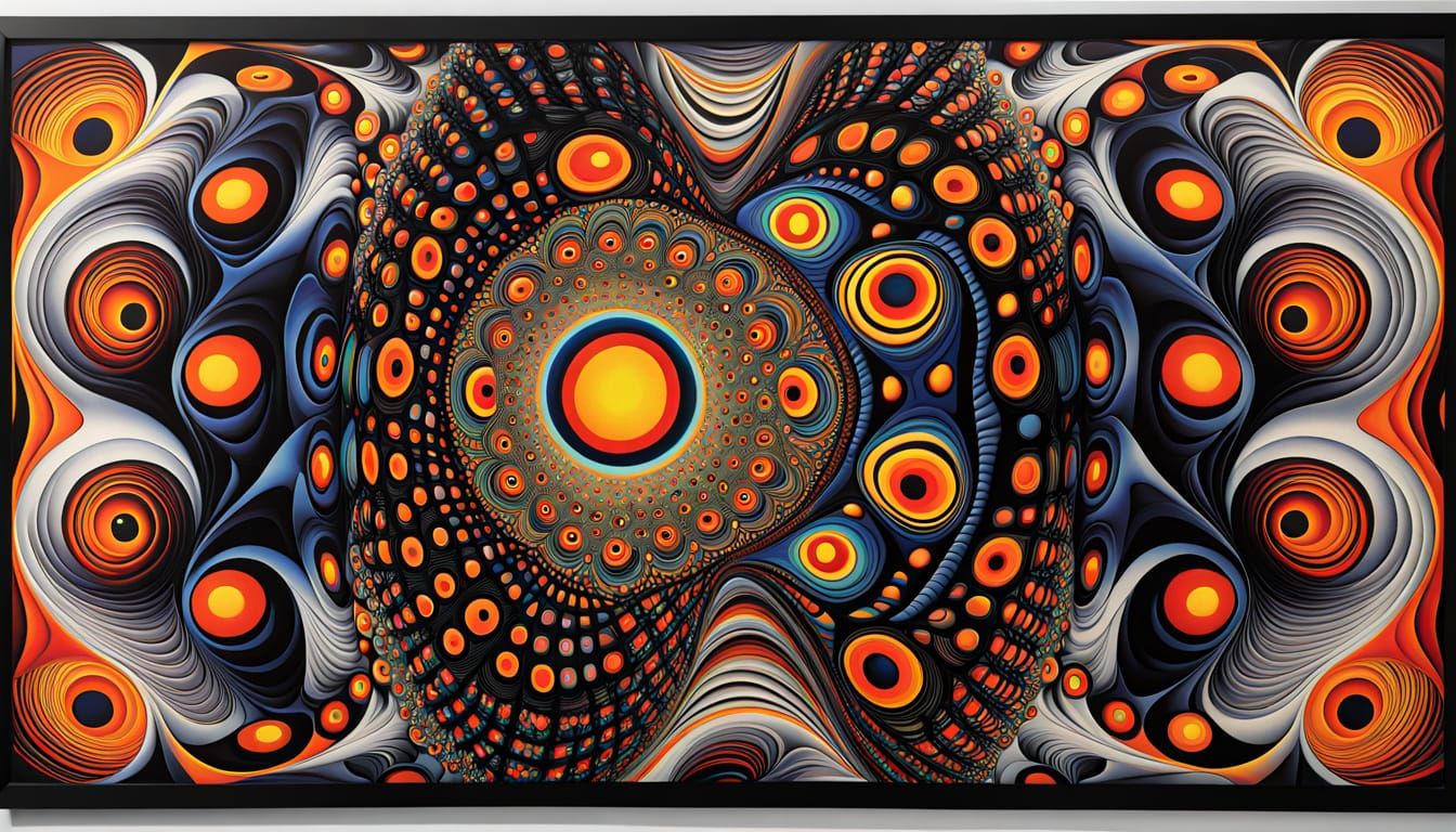 Optical Art with Sacred Geometry and Esoteric Patterns