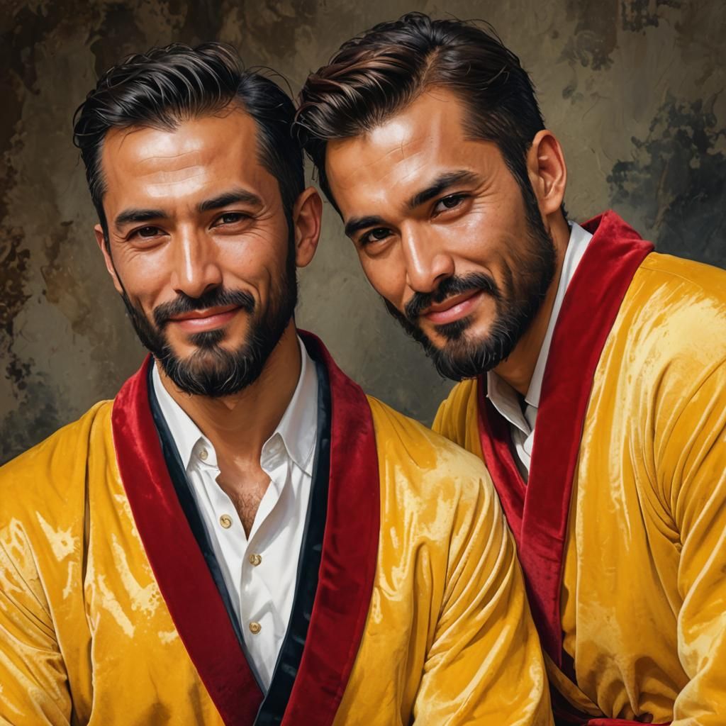 Men in Velvet Bathrobes: Fantasy Portrait