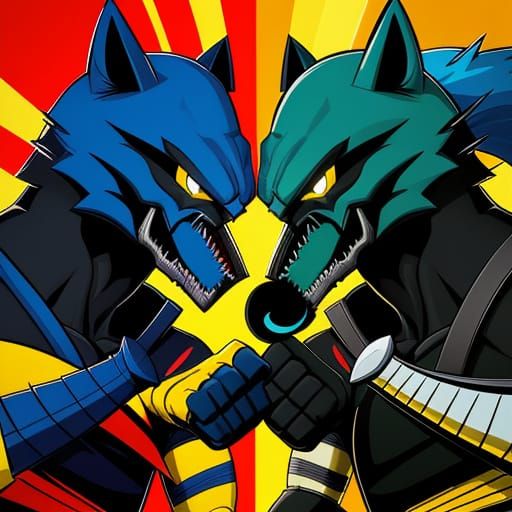 Epic Battle: Mortal Kombat Wolf Shark vs Looney Tunes in Pop...