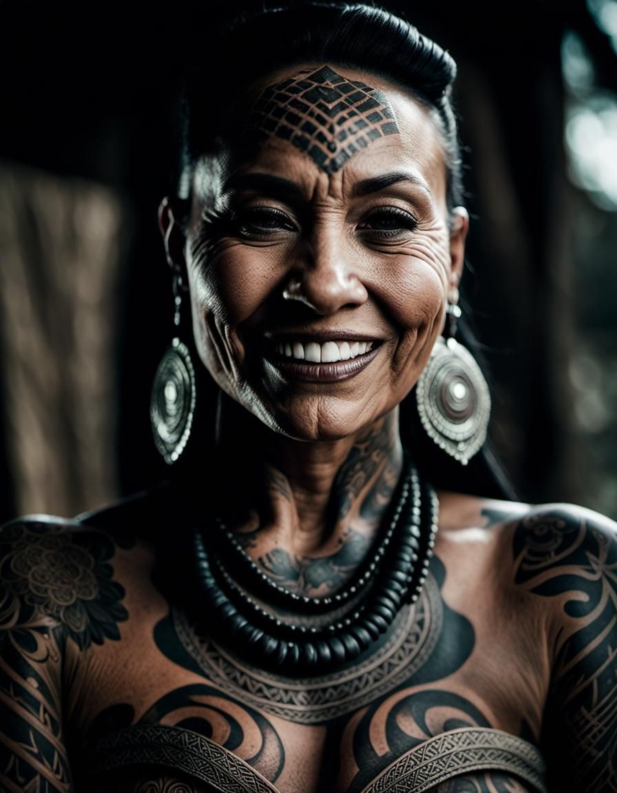 Tattooed woman