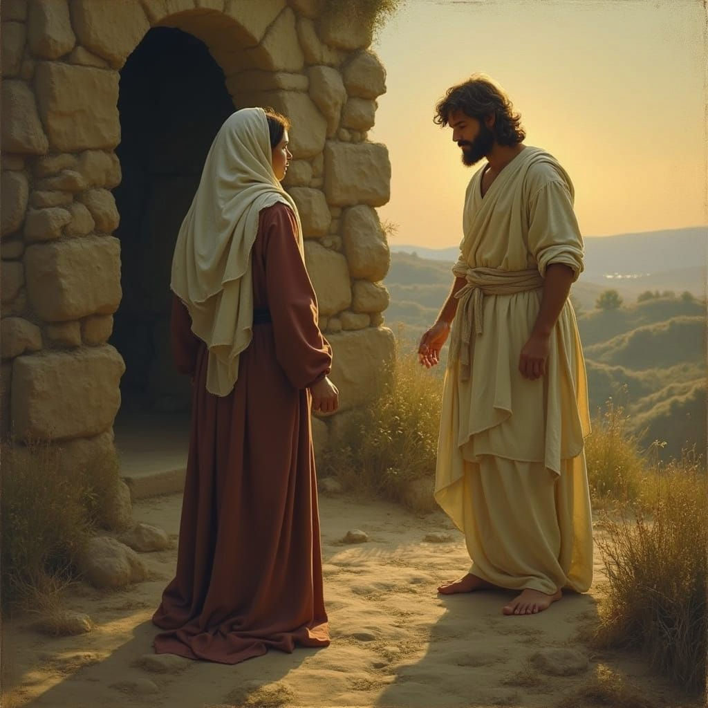 Mary Magdalene Encounters the Risen Christ in a Moment of Re...