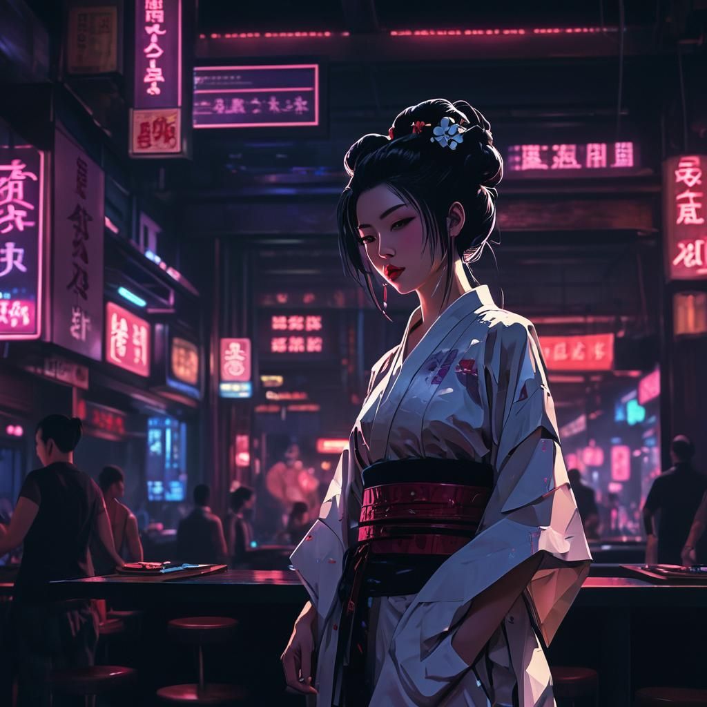 Dark Future Neo-Geisha