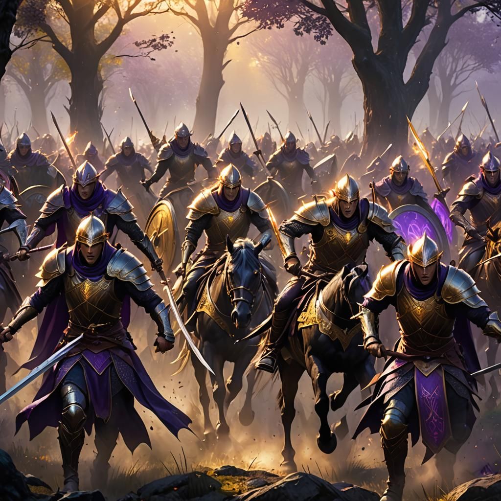 Elvin army heading to battle