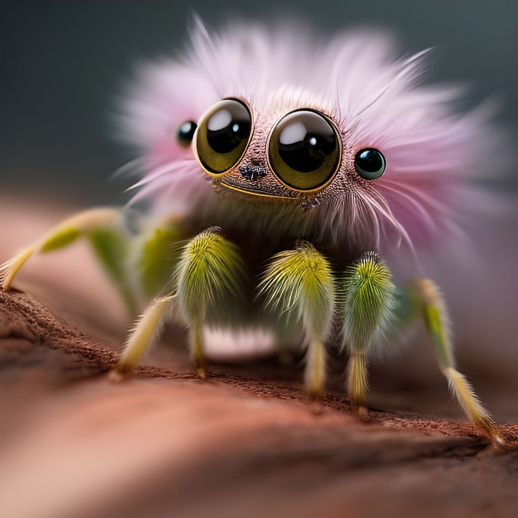 Adorable hairy jumping spider
