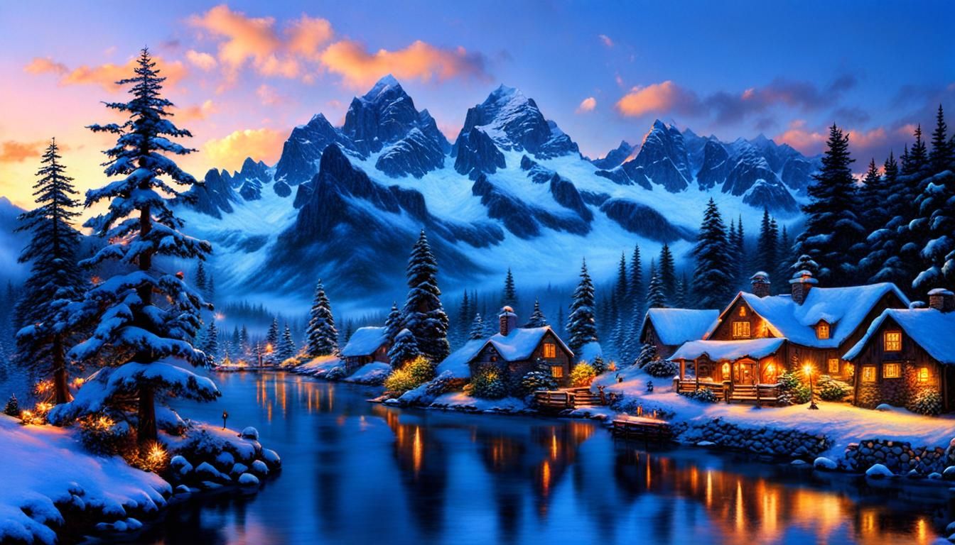 Kinkade-Inspired AI Image