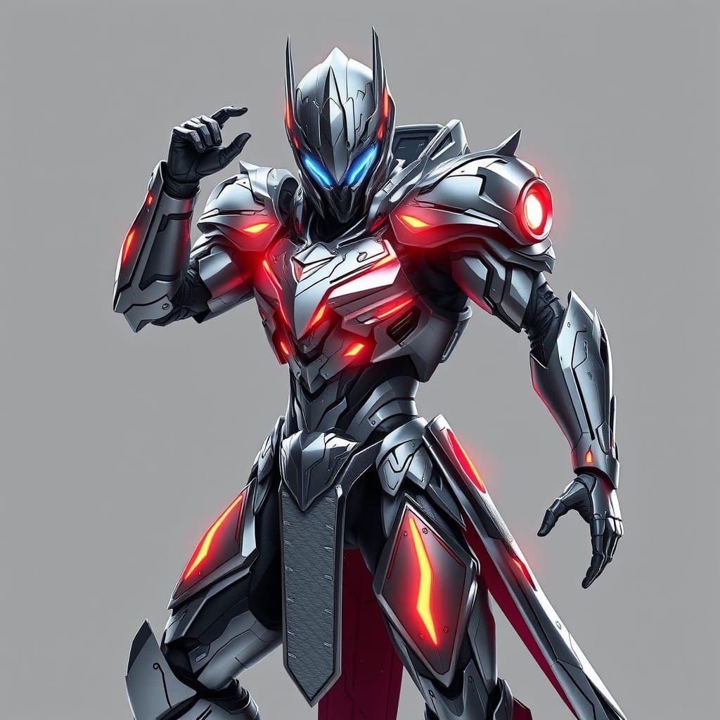 Cyberpunk Soldier in Sci-Fi Armor Concept Art