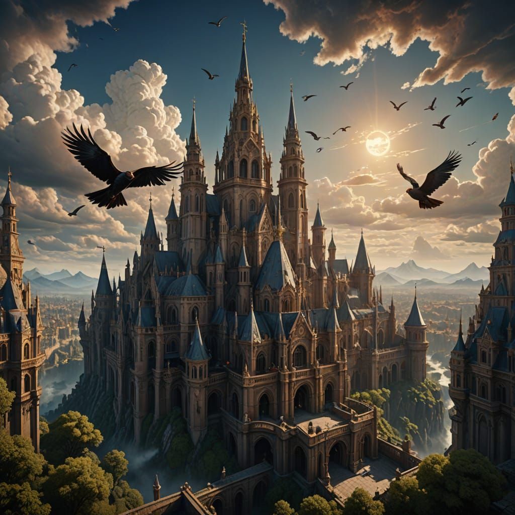 Ethereal Landscape with Majestic Volumetric Lighting