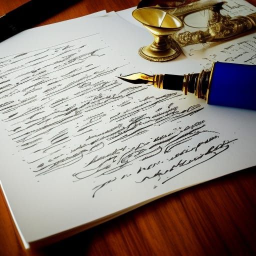 Ticked Off Items on Table with Fountain Pen