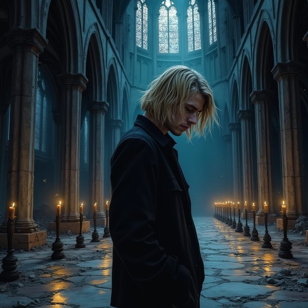 Gothic Cathedral Portrait in Muted Colors