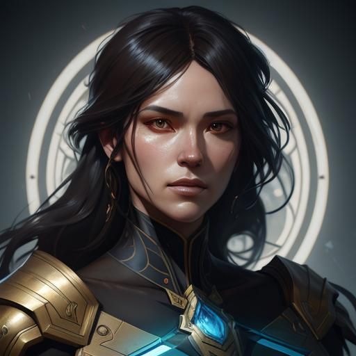 Detailed Portrait in Dynamic Lighting Style