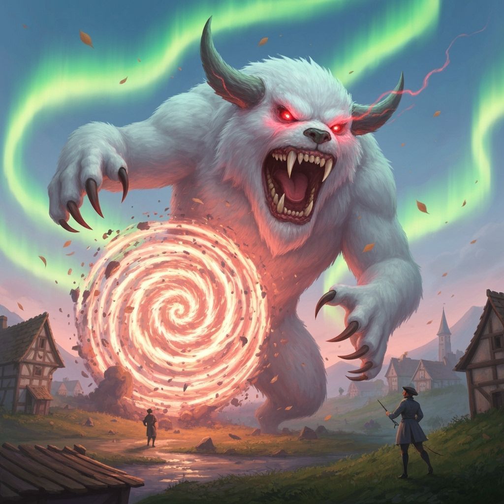 Gigantic Furry Monster Unleashes Chaos on Village