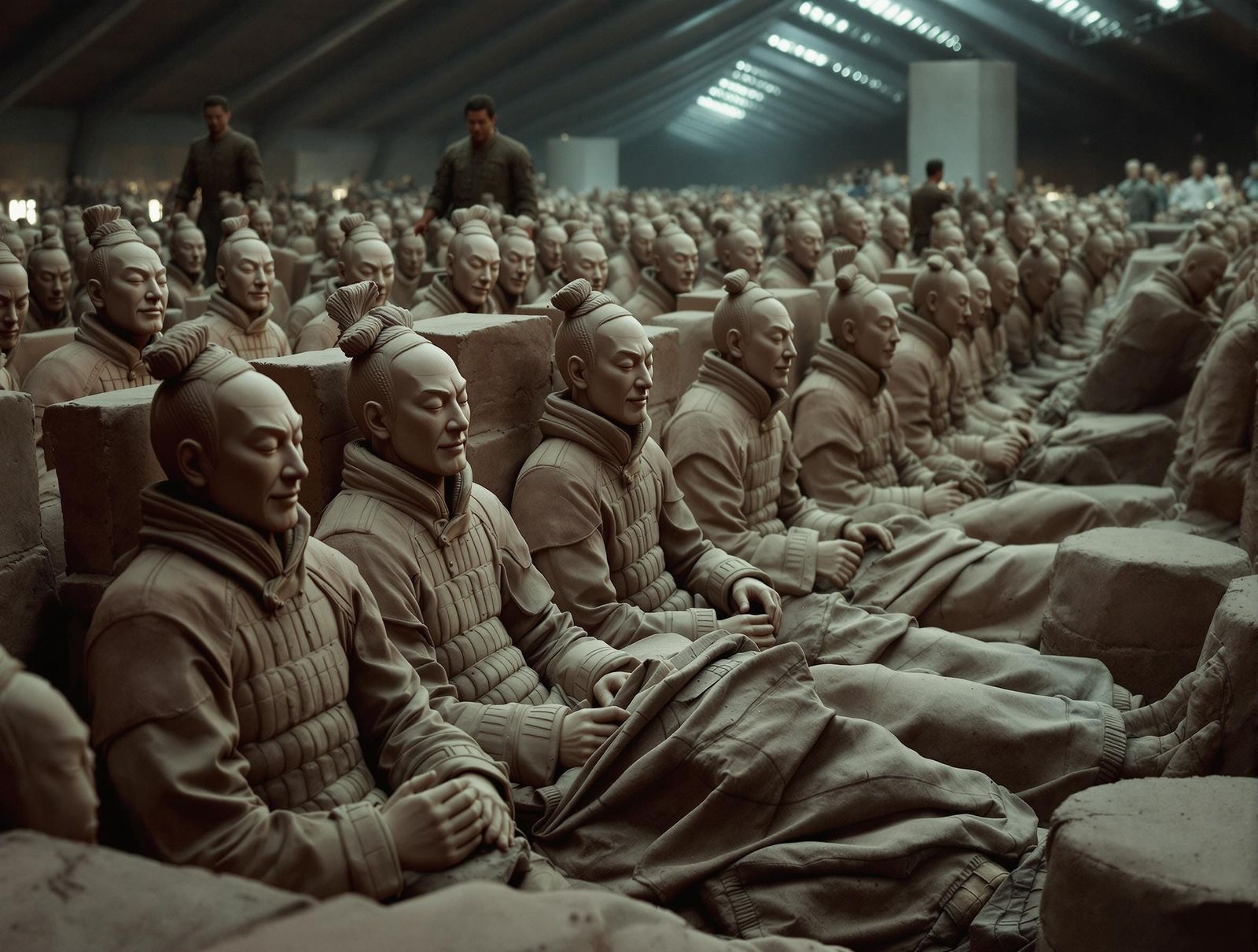 Terracotta Army Relaxing Before Bed in 8k