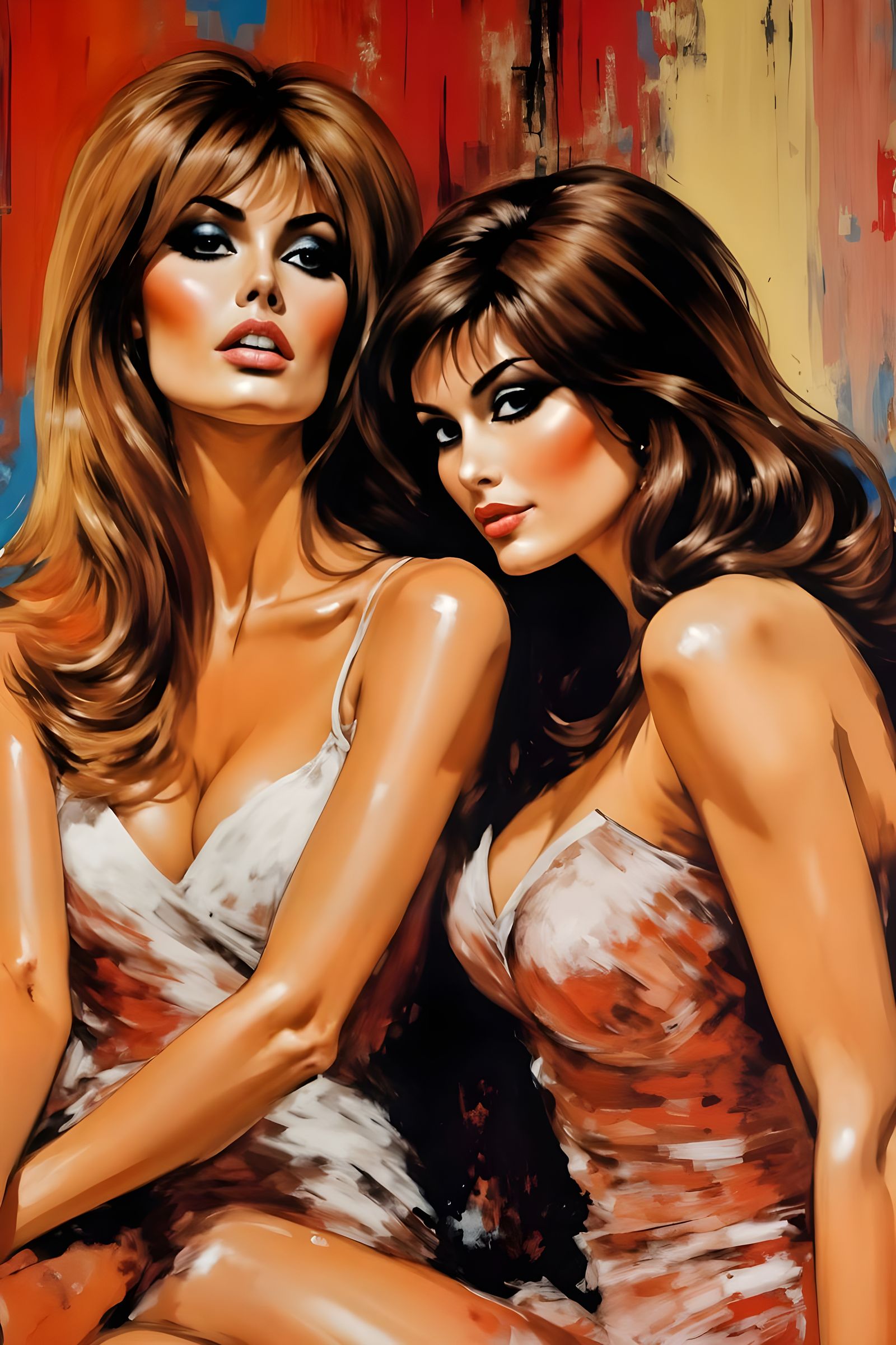 Raquel Welch in Abstract Brutalist Style