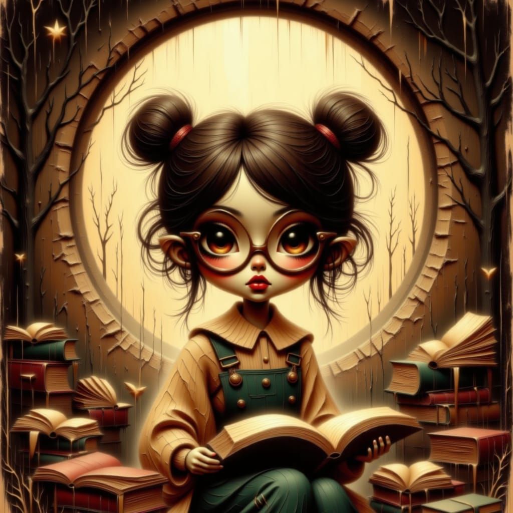 Hobbit Nerd in Cozy Book Nook