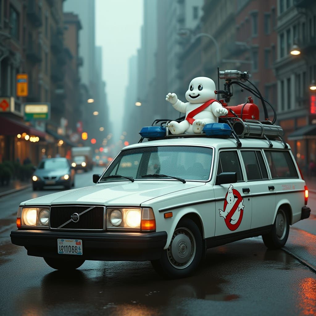 Ghostbusters Volvo 740 Wagon with Slimer