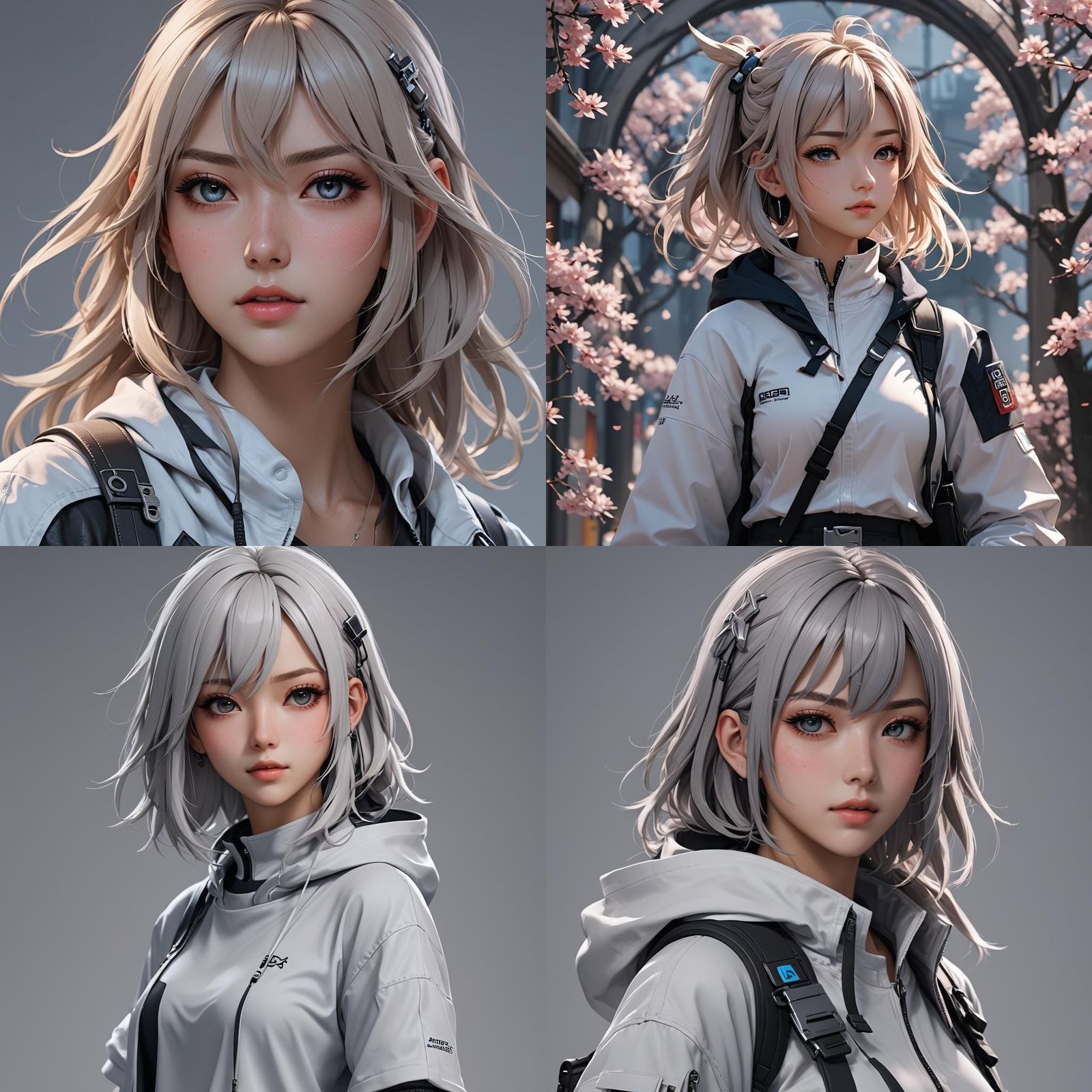 Anime Style Cool Girl, 3D Render