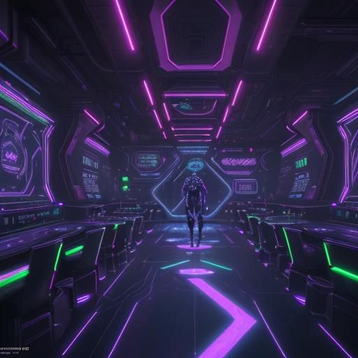 Cyberpunk Underground Club: Neon Lights and Pulsating Beats
