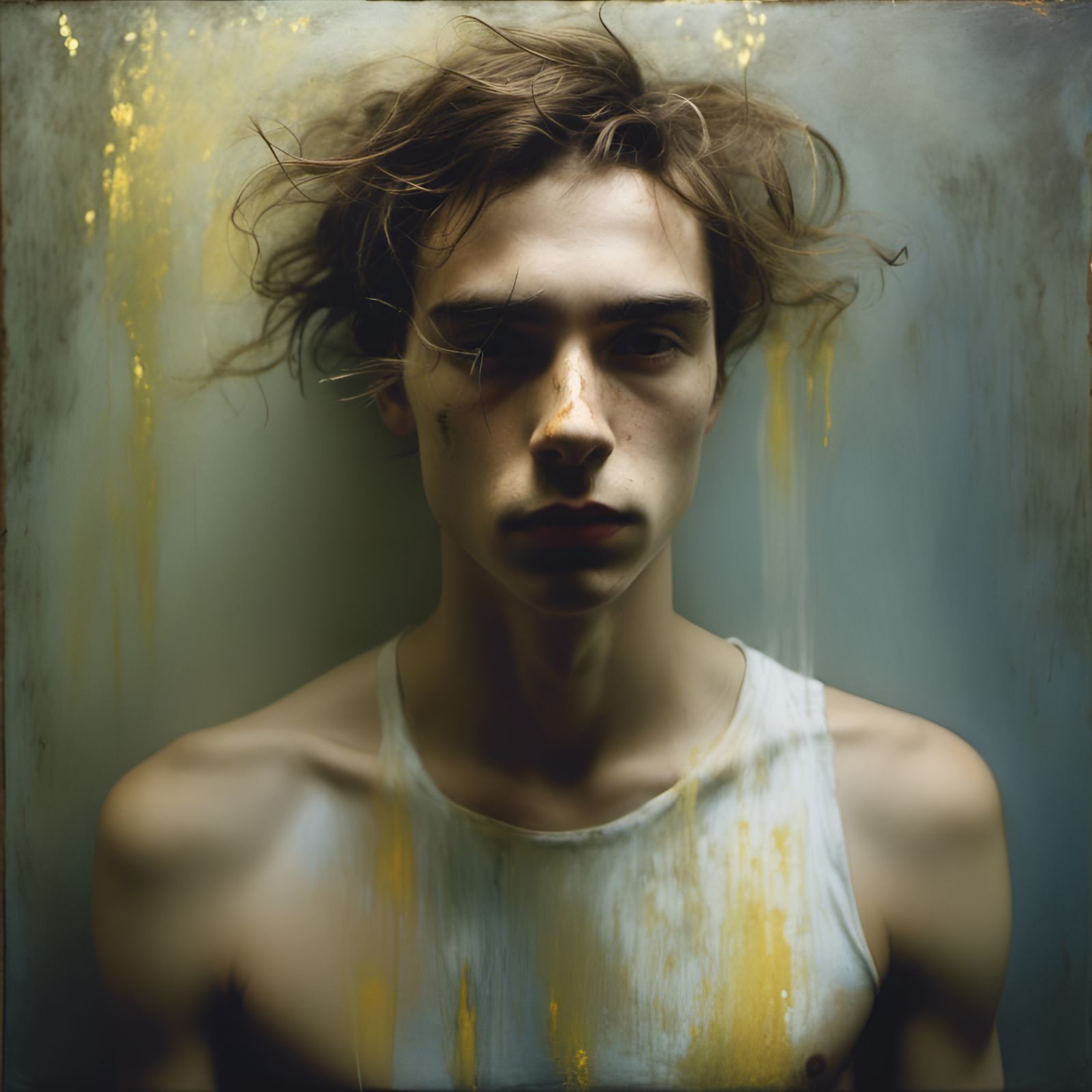 Ethereal Portrait with Glowing Light Rays