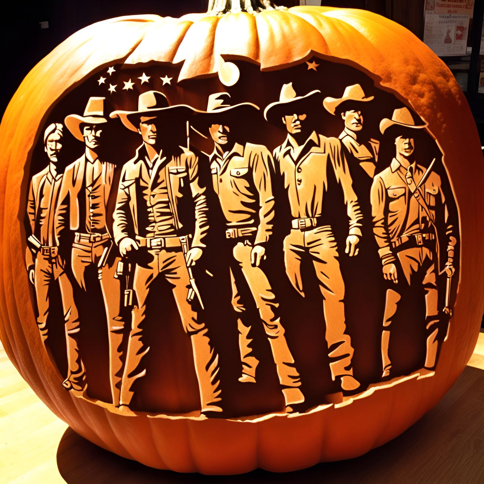 Magnificent Seven Pumpkin Carving for Halloween