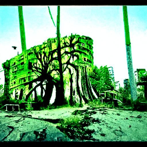 Abandoned City on a Giant Tree