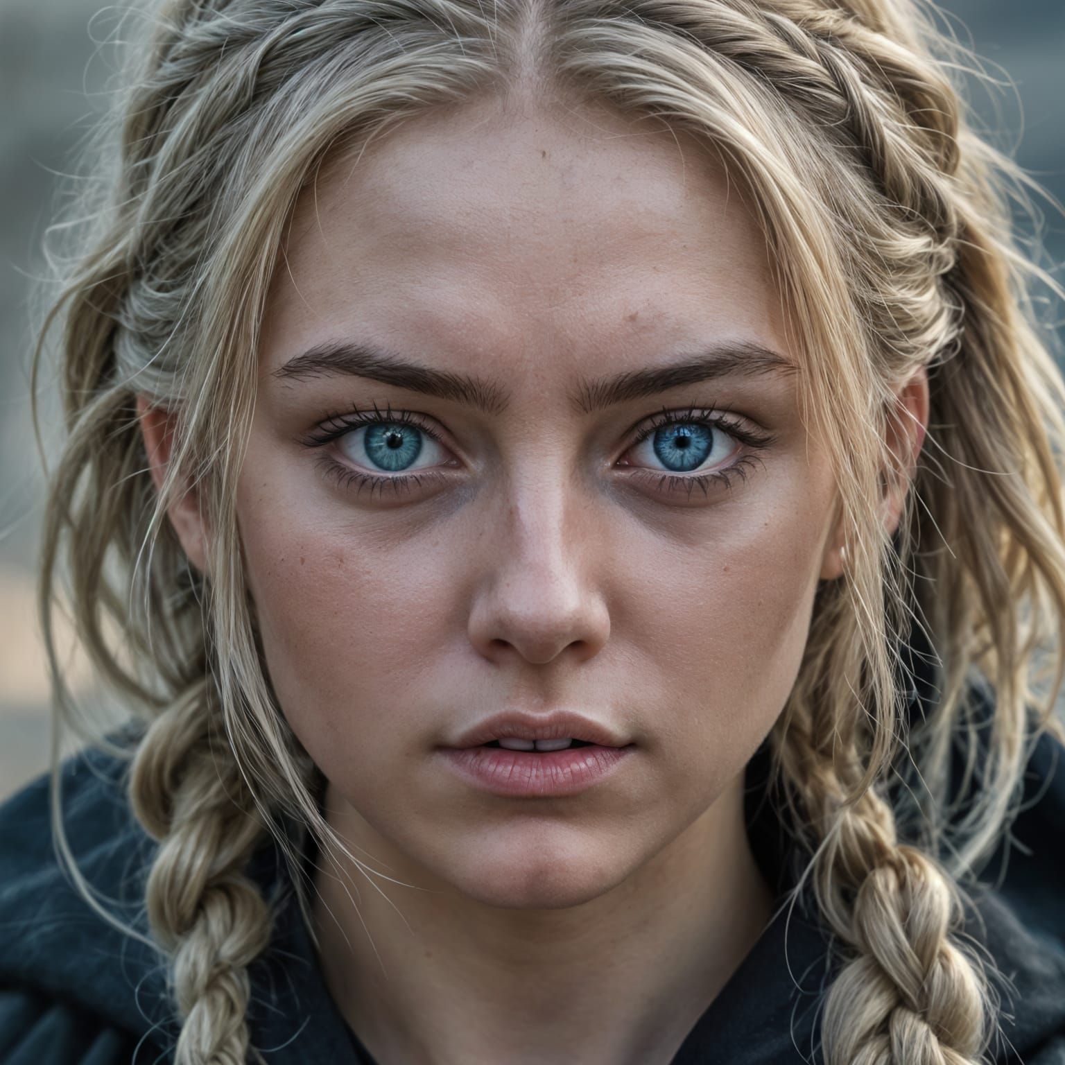 Teenage Assassin: Hyperrealistic Digital Portrait in Moody L...