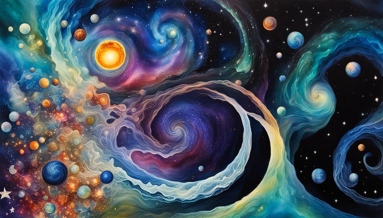 Opalescent Stars in Surreal Electromagnetic Plasma Stream