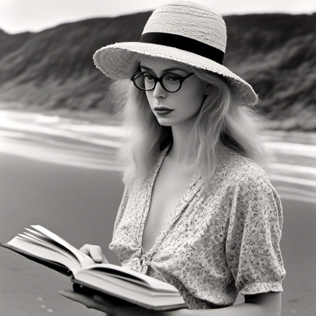 1930s Portrait of a Blonde Woman on Beach