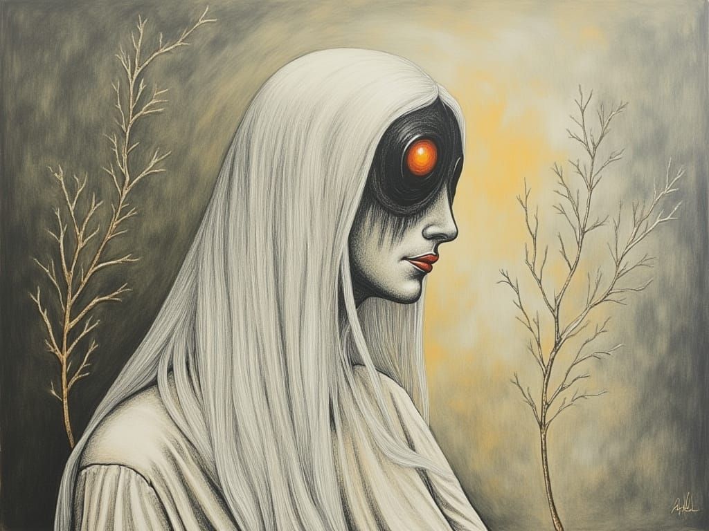 Ethereal Ghostly Apparition in Dreamlike Surrealism