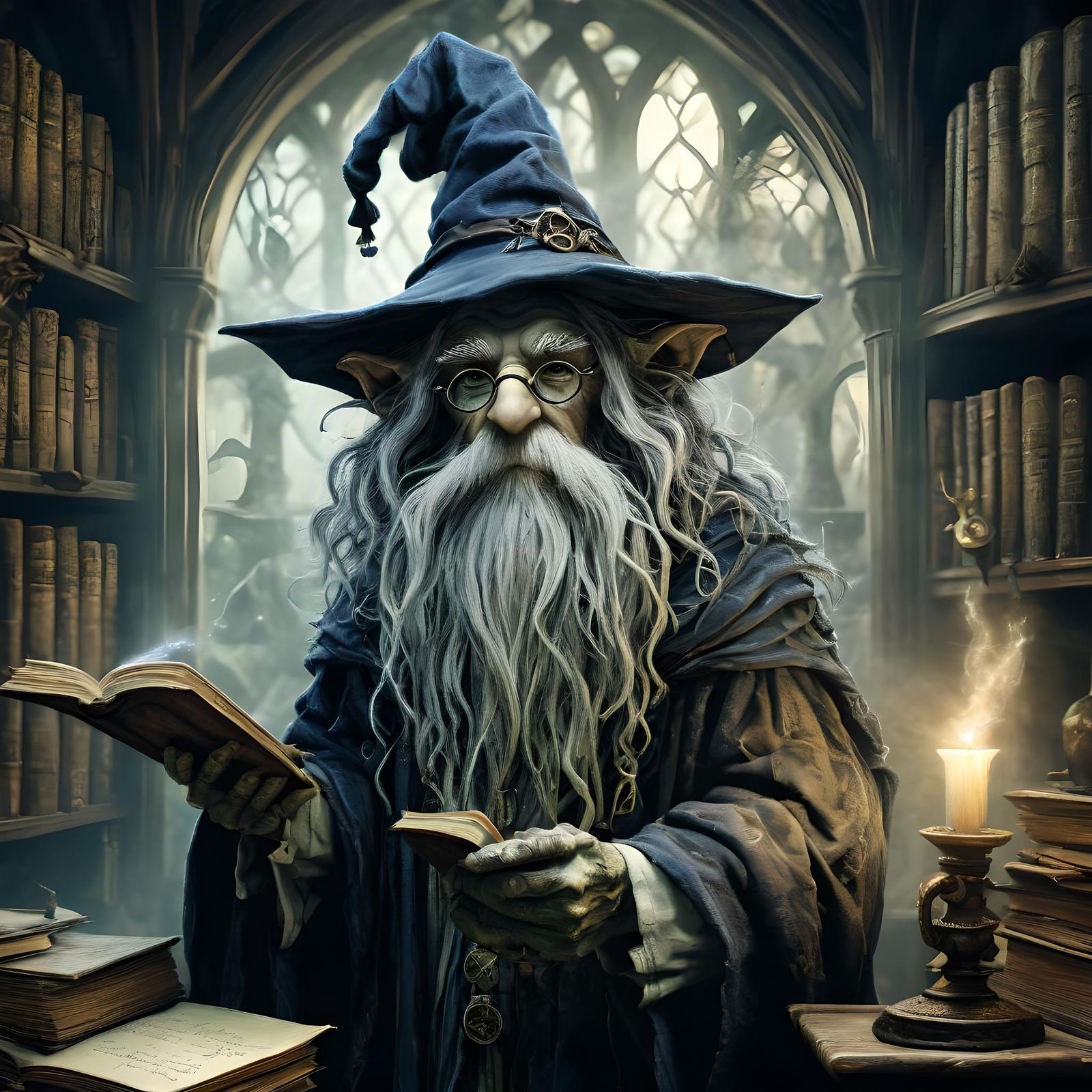 Wizard in Dark Academia Style