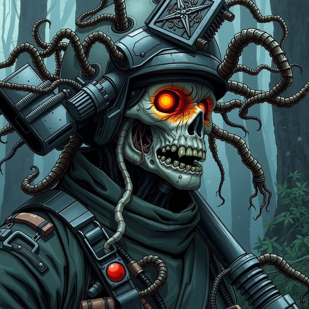 Mind Infected Cordyceps Soldier AI Art