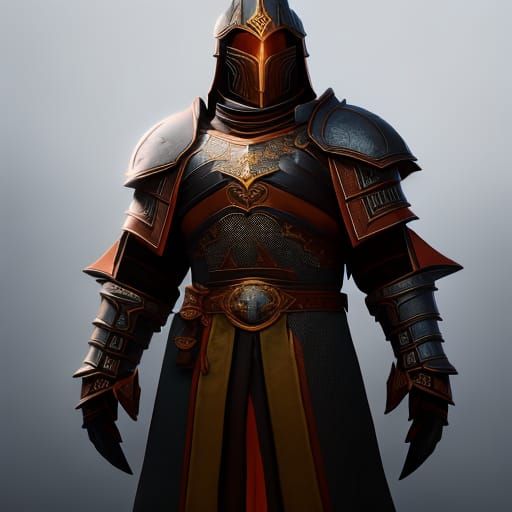 Medieval Human Warrior in Dungeons and Dragons Style