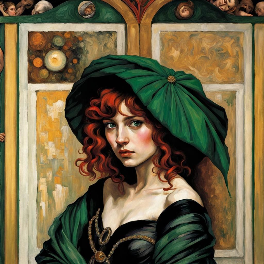 Emerald Entity in Mixed Artistic Styles