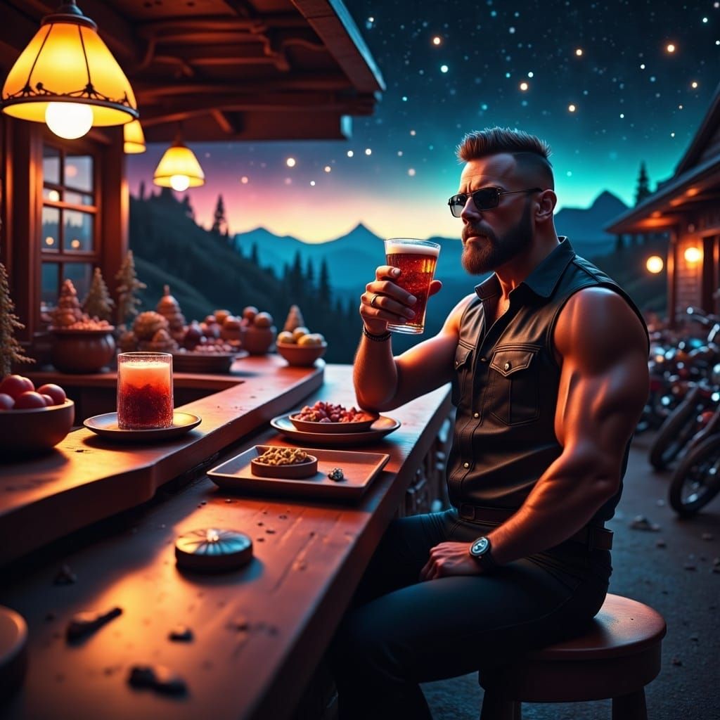 Stone Cold Steve Austin at Neon Roadhouse Bar