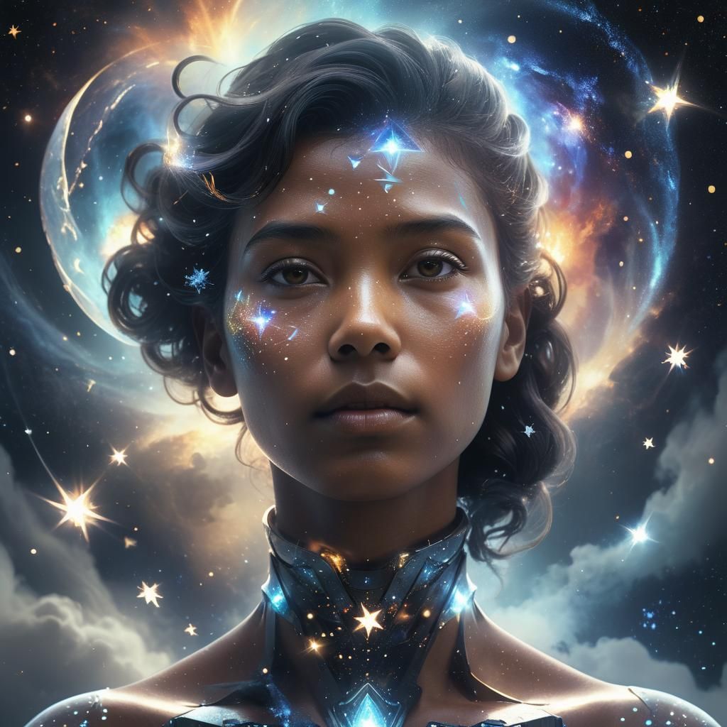 Celestial Being Portrait in Photorealistic Style