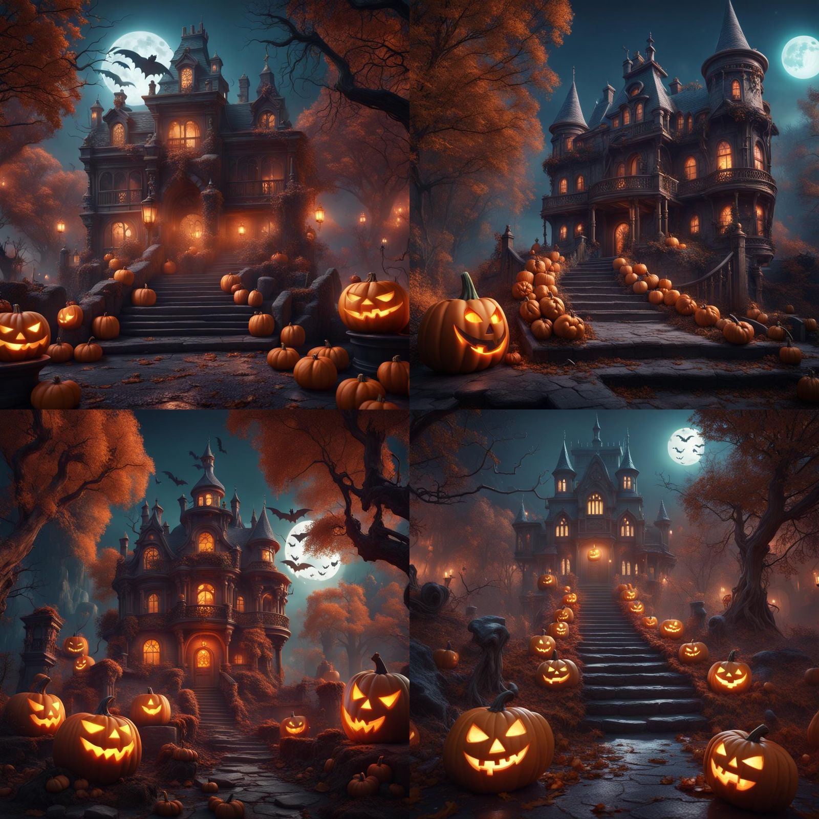 Magical Halloween Candy: Detailed Fantasy Art