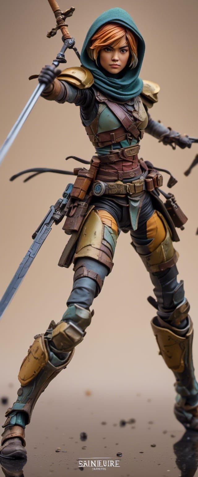 Hyperrealistic Plastic Action Figure of Sabine Wren