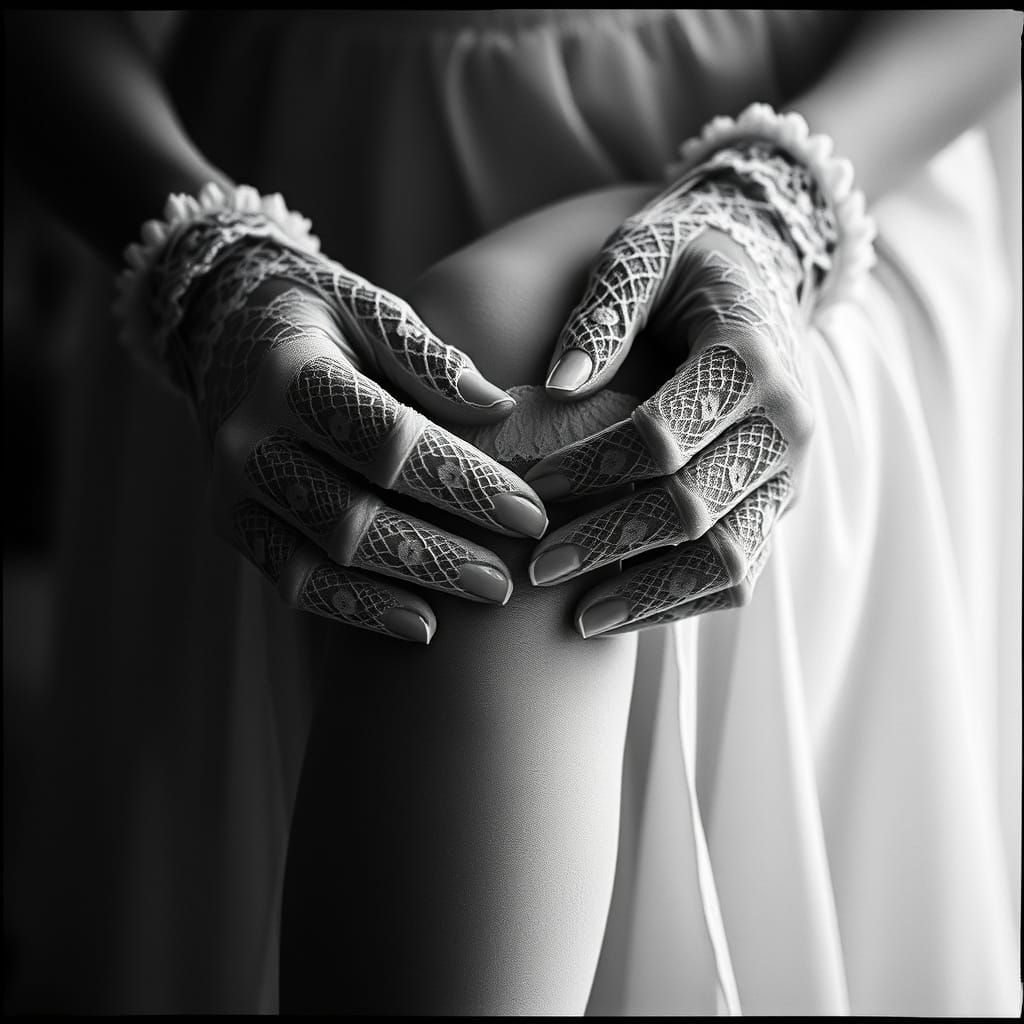 Lace Gloves and Stockings in Newton Style