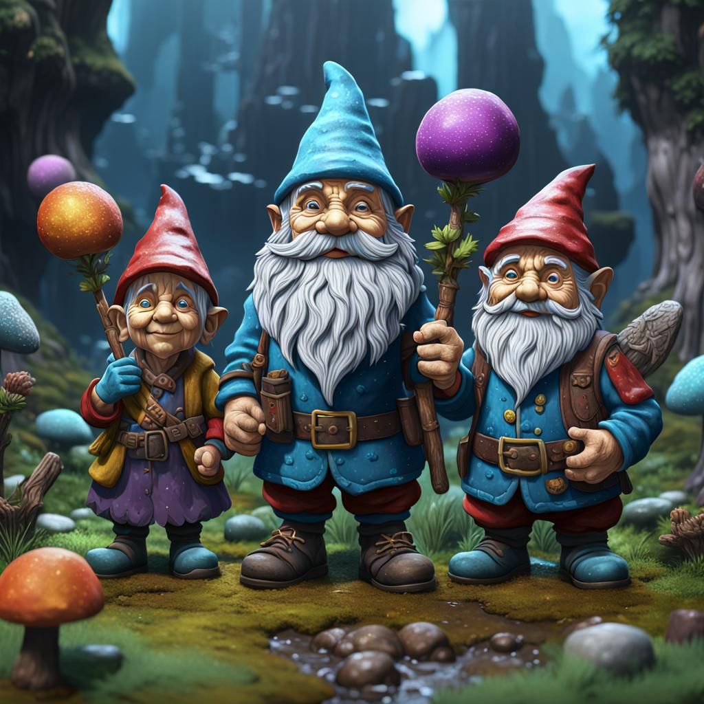 Fantastical Gnome Family Concept Art