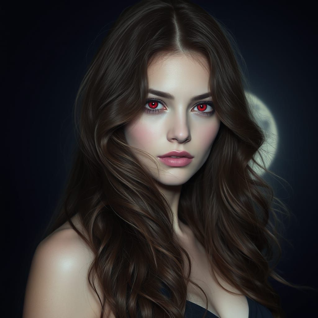 Ethereal Woman in Dark Fantasy Style