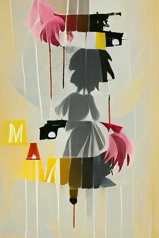 Madoka Kaname Minimalist Film Noir Wallpaper