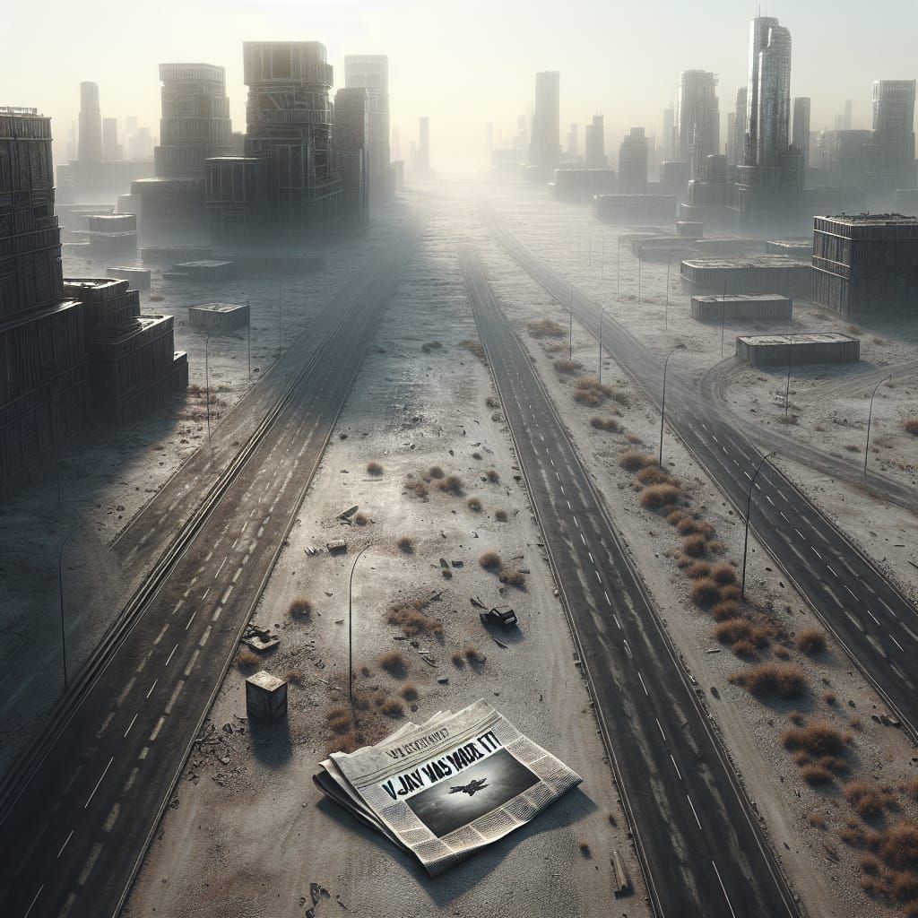 Desolate Futuristic Cityscape in High-Definition 3D